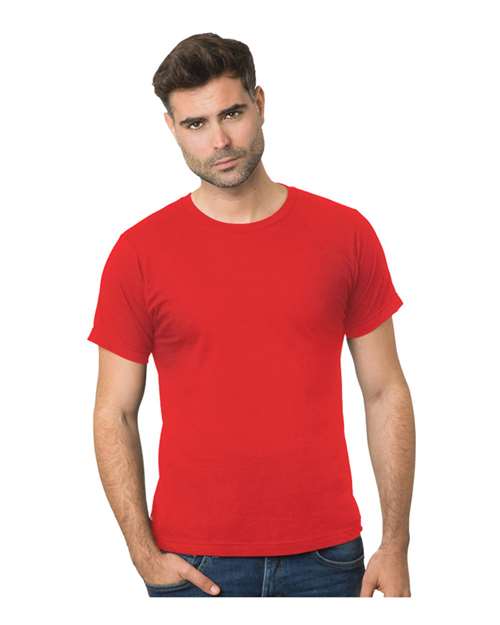 Unisex Fine Jersey T-Shirt - Red Front