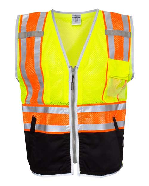 Unisex Premium Brilliant Series® Ultimate Reflective Vest - Lime Front