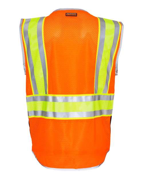 Unisex Premium Brilliant Series® Ultimate Reflective Vest - Orange Back