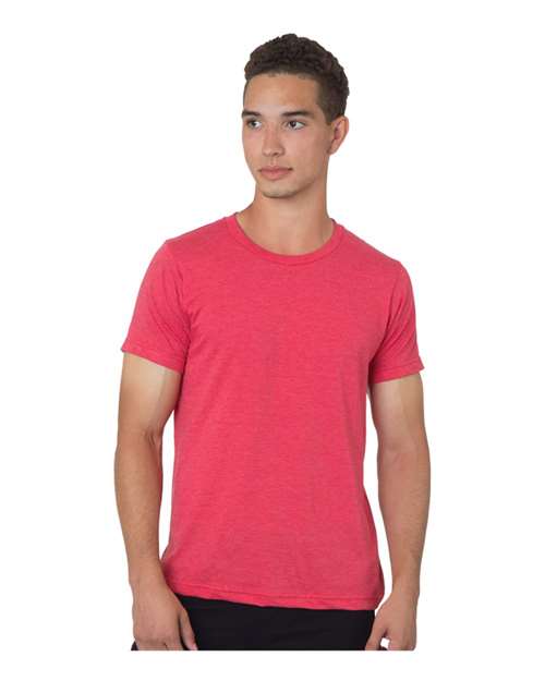 Unisex 50/50 Fine Jersey T-Shirt - Heather Red Front