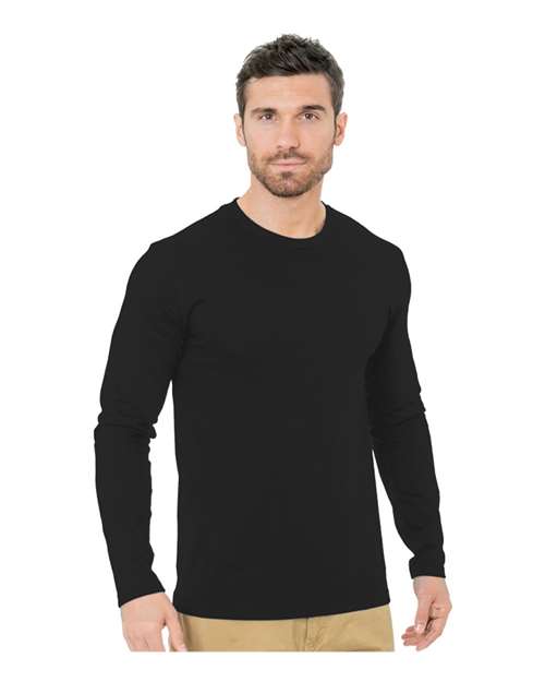 Bayside Unisex Fine Jersey Long Sleeve T-Shirt - Side