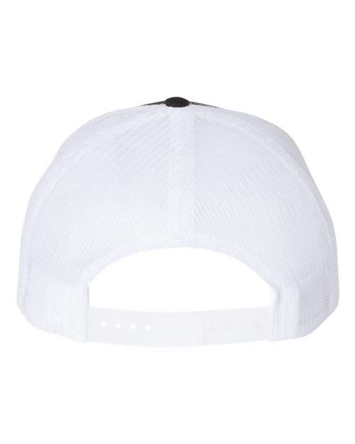 Five-Panel Trucker Cap - Black/ White Back