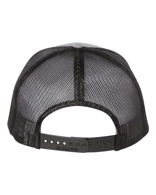 Five-Panel Trucker Cap - Heather Grey/ Black Back
