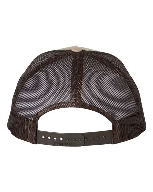 Five-Panel Trucker Cap - Khaki/ Coffee Back