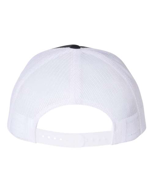 Five-Panel Trucker Cap - Navy/ White Back