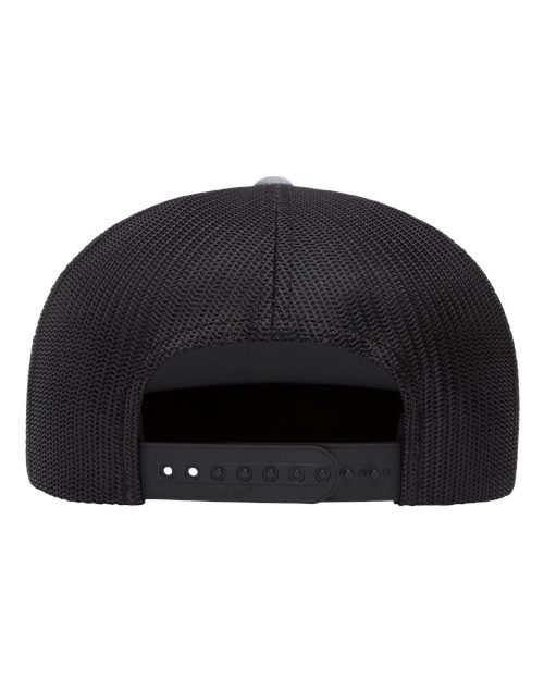 Classic Five-Panel Trucker Cap - Heather/ Black Back