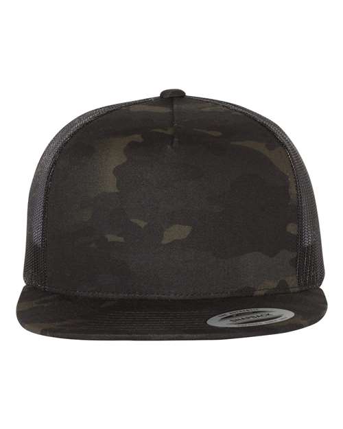 Classic Five-Panel Trucker Cap - Multicam Black/ Black Front