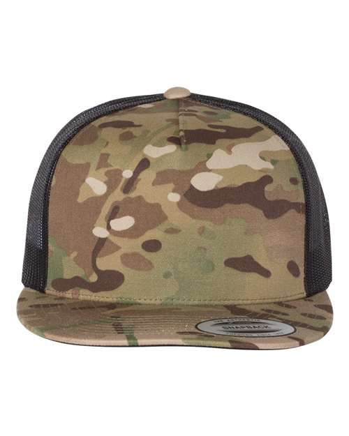 Classic Five-Panel Trucker Cap - Multicam Green/ Black Front