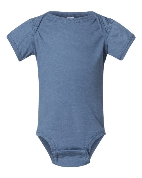 Infant Fine Jersey Bodysuit - Vintage Indigo Front