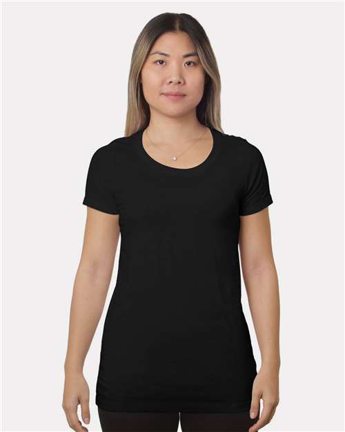Women's Fine Jersey T-Shirt - Black Front