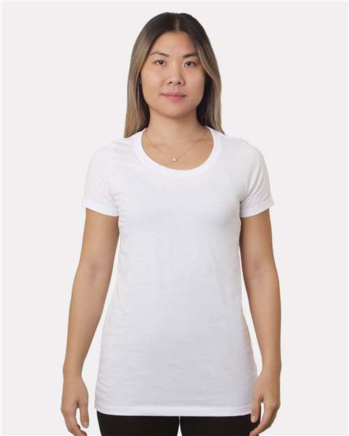 Women's Fine Jersey T-Shirt - White Front