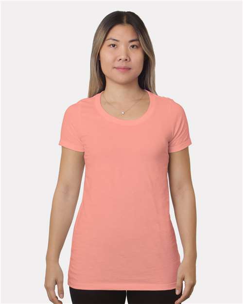 Women's Fine Jersey T-Shirt - Coral Front