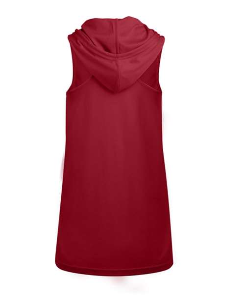 Women's B-Core Racerback Hooded Tank Top - Red Back