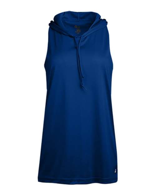 Women's B-Core Racerback Hooded Tank Top - Royal Front
