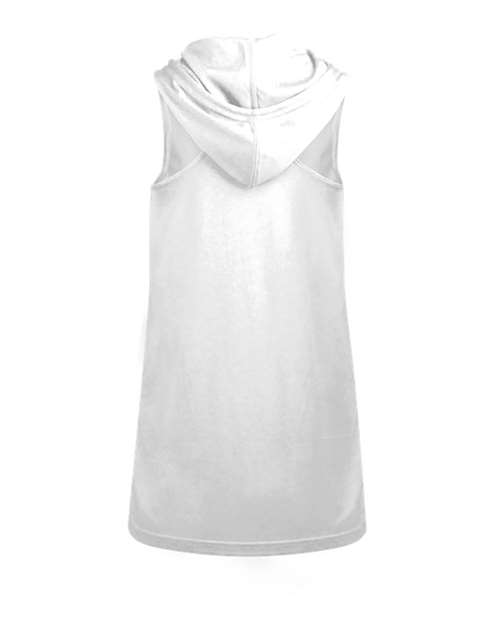 Women's B-Core Racerback Hooded Tank Top - White Back