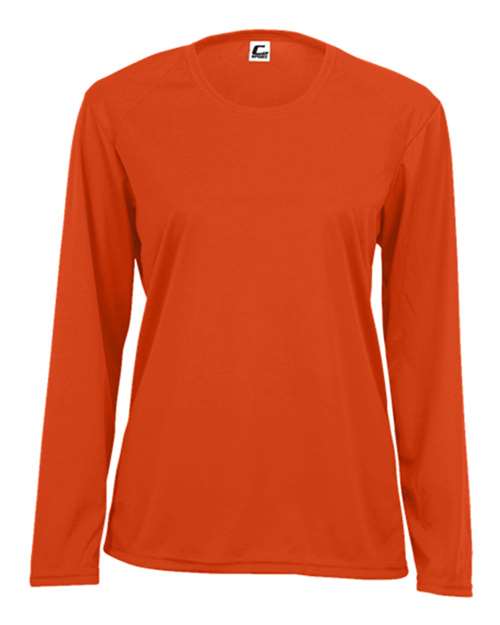 Women's Performance Long Sleeve T-Shirt - Burnt Orange Front