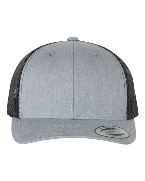 Retro Trucker Cap - Heather Grey/ Black Front