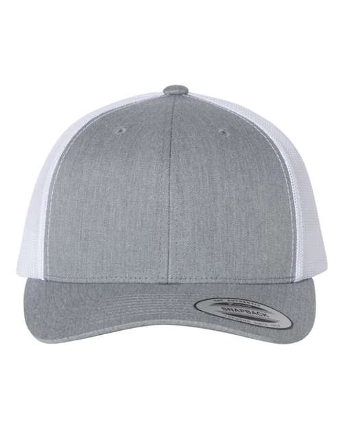 Retro Trucker Cap - Heather Grey/ White Front