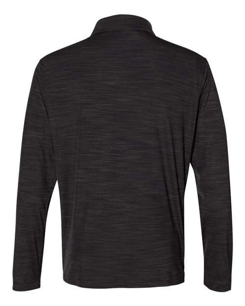 Men's Lightweight Mélange Quarter-Zip Pullover - Black Melange Back