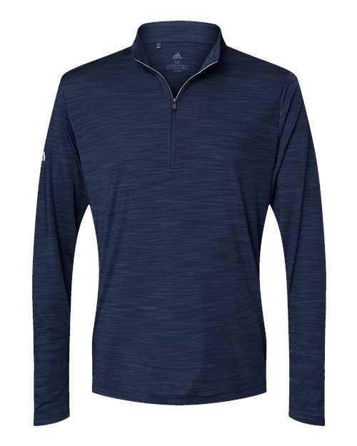 Men's Lightweight Mélange Quarter-Zip Pullover - Collegiate Navy Melange Front