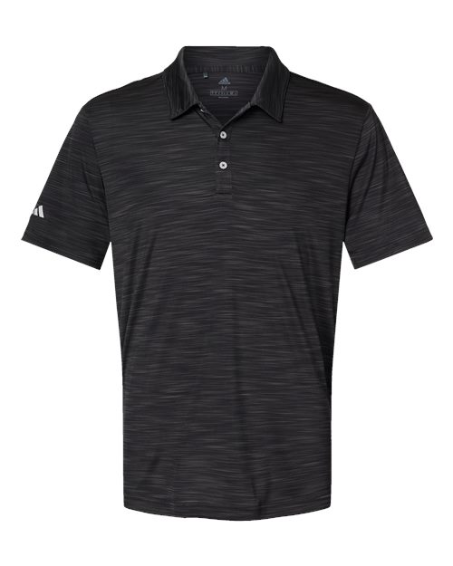 Men's Mélange Polo - Black Melange Front