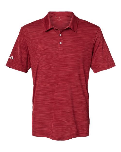 Men's Mélange Polo - Collegiate Burgundy Melange Front