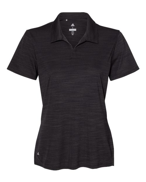 Women's Mélange Polo - Black Melange Front