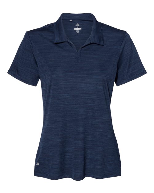 Women's Mélange Polo - Collegiate Navy Melange Front