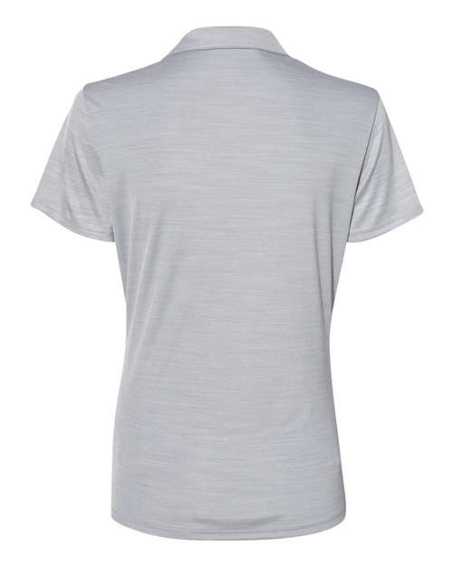 Women's Mélange Polo - Mid Grey Melange Back