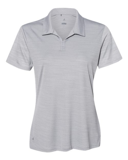 Women's Mélange Polo - Mid Grey Melange Front