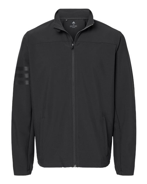 Men's Wind Resistant Full-Zip Jacket - Black/ Black Front
