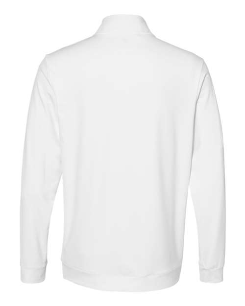 Men's Textured Quarter-Zip Pullover - White Back