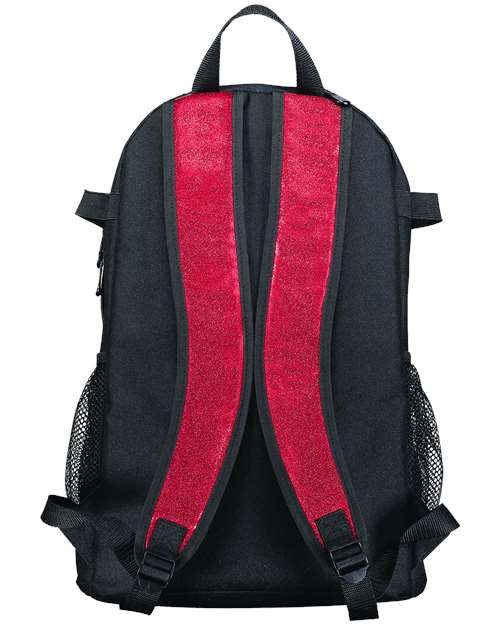 All Out Glitter Backpack - Red Glitter/ Black Back