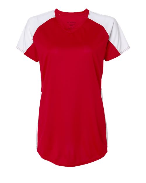 Women's Cutter Jersey - Red/ White Front