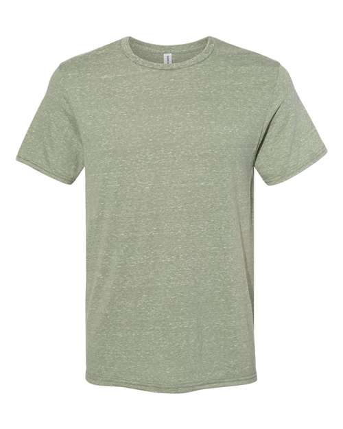 Unisex Snow Heather Jersey T-Shirt - Military Green Front