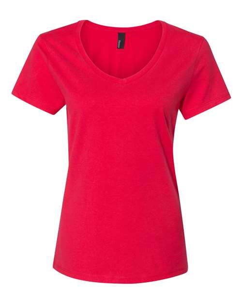 Women's Perfect-T V-Neck T-Shirt - Athletic Red Front