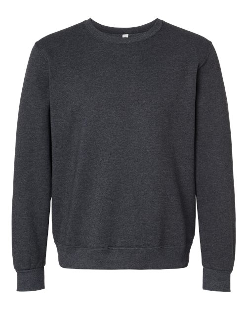 JERZEES Unisex Eco™ Premium Blend Ring-Spun Crewneck Sweatshirt - Black Ink Heather Front