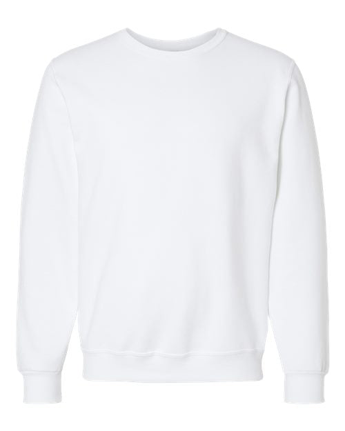 JERZEES Unisex Eco™ Premium Blend Ring-Spun Crewneck Sweatshirt - White Front
