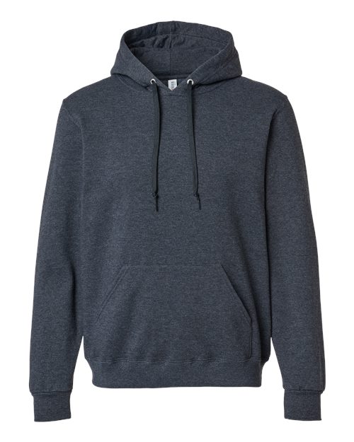Unisex Eco™ Premium Blend Ring-Spun Hooded Sweatshirt - Black Ink Heather Front