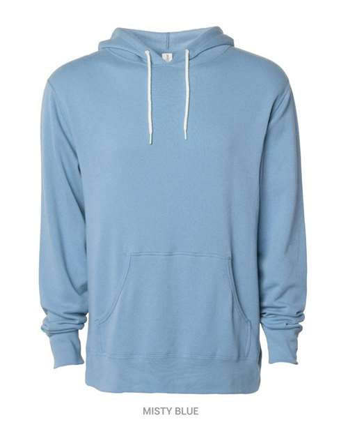 Unisex Lightweight Hooded Sweatshirt - Misty Blue Front
