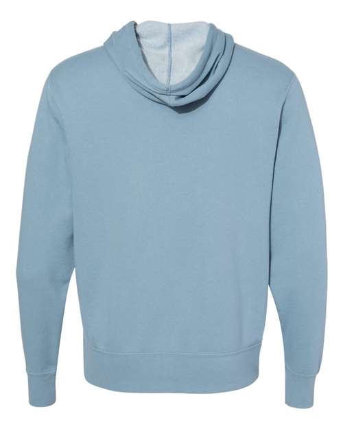 Unisex Lightweight Full-Zip Hooded Sweatshirt - Misty Blue Back