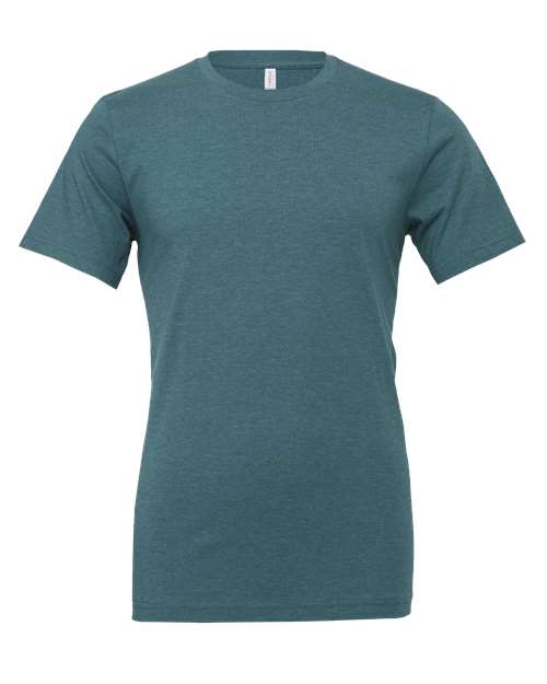 CVC Jersey Tee - Heather Deep Teal Front