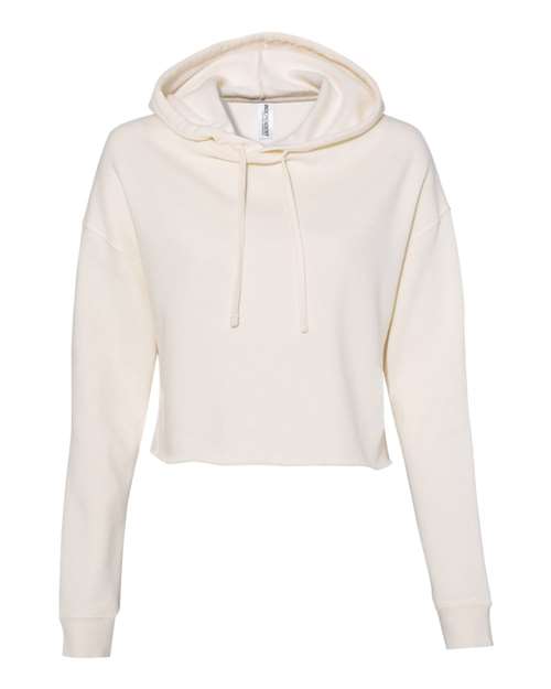 Women’s Lightweight Crop Hooded Sweatshirt - Bone Front