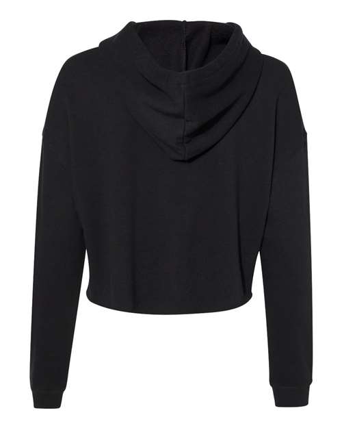 Women’s Lightweight Crop Hooded Sweatshirt - Black Back