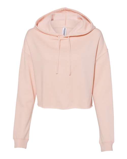 Women’s Lightweight Crop Hooded Sweatshirt - Blush Front