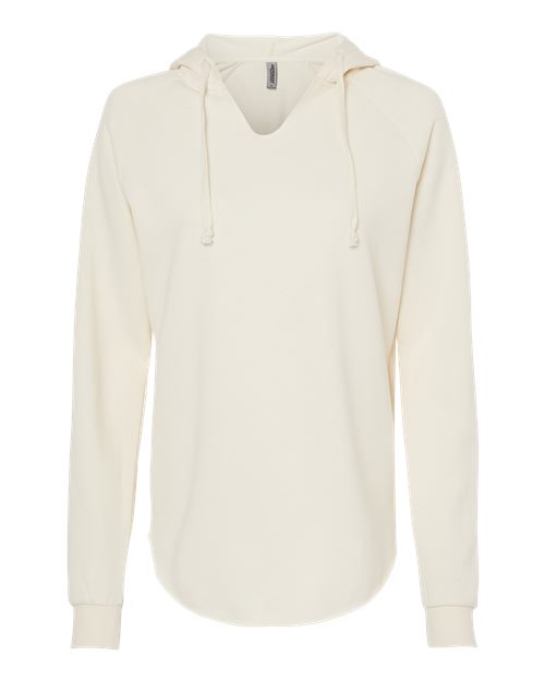 Women’s Lightweight California Wave Wash Hooded Sweatshirt - Bone Front