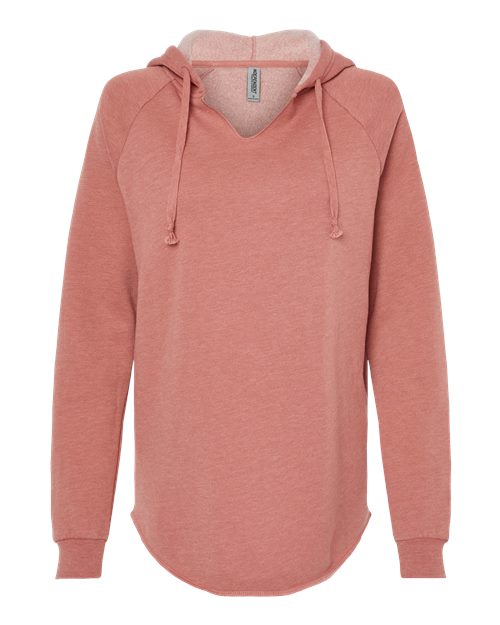 Women’s Lightweight California Wave Wash Hooded Sweatshirt - Dusty Rose Front