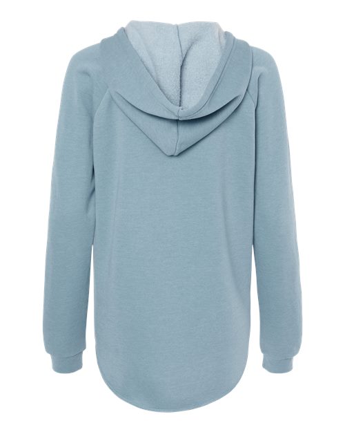 Women’s Lightweight California Wave Wash Hooded Sweatshirt - Misty Blue Back