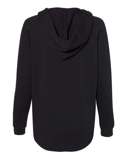 Women’s Lightweight California Wave Wash Hooded Sweatshirt - Black Back