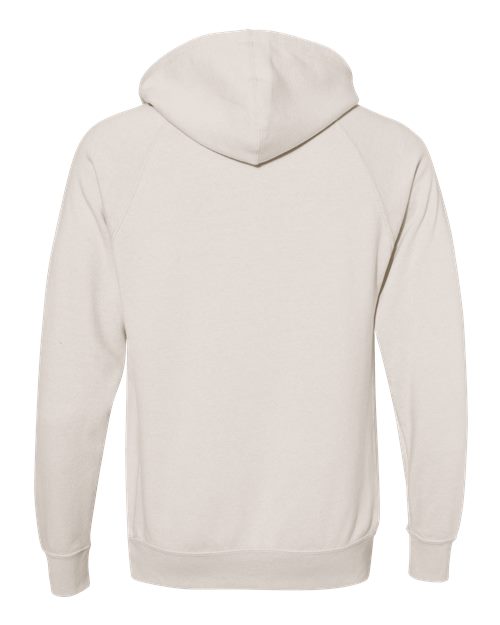 Unisex Special Blend Raglan Hooded Sweatshirt - Stone Heather Back